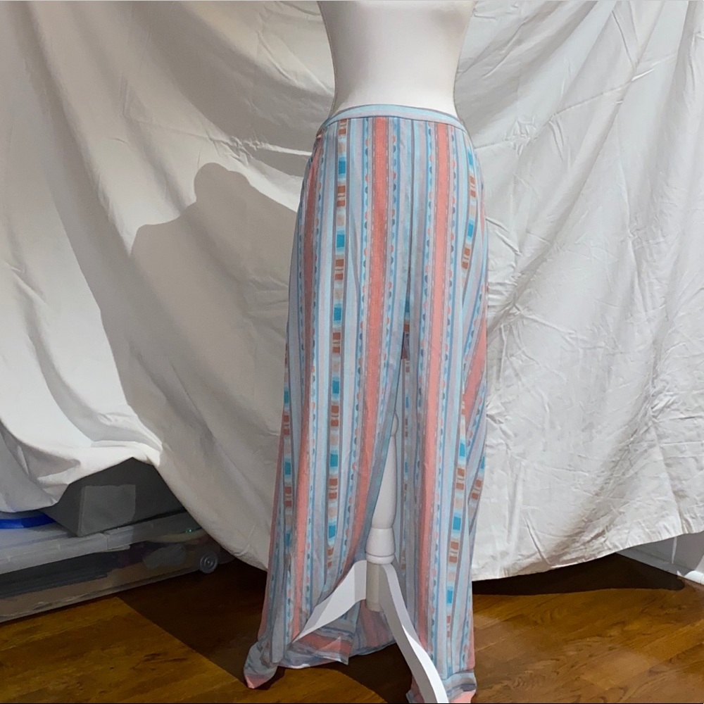 BCBGMAXAZRIA Maxi Skirt with Mini Underneath